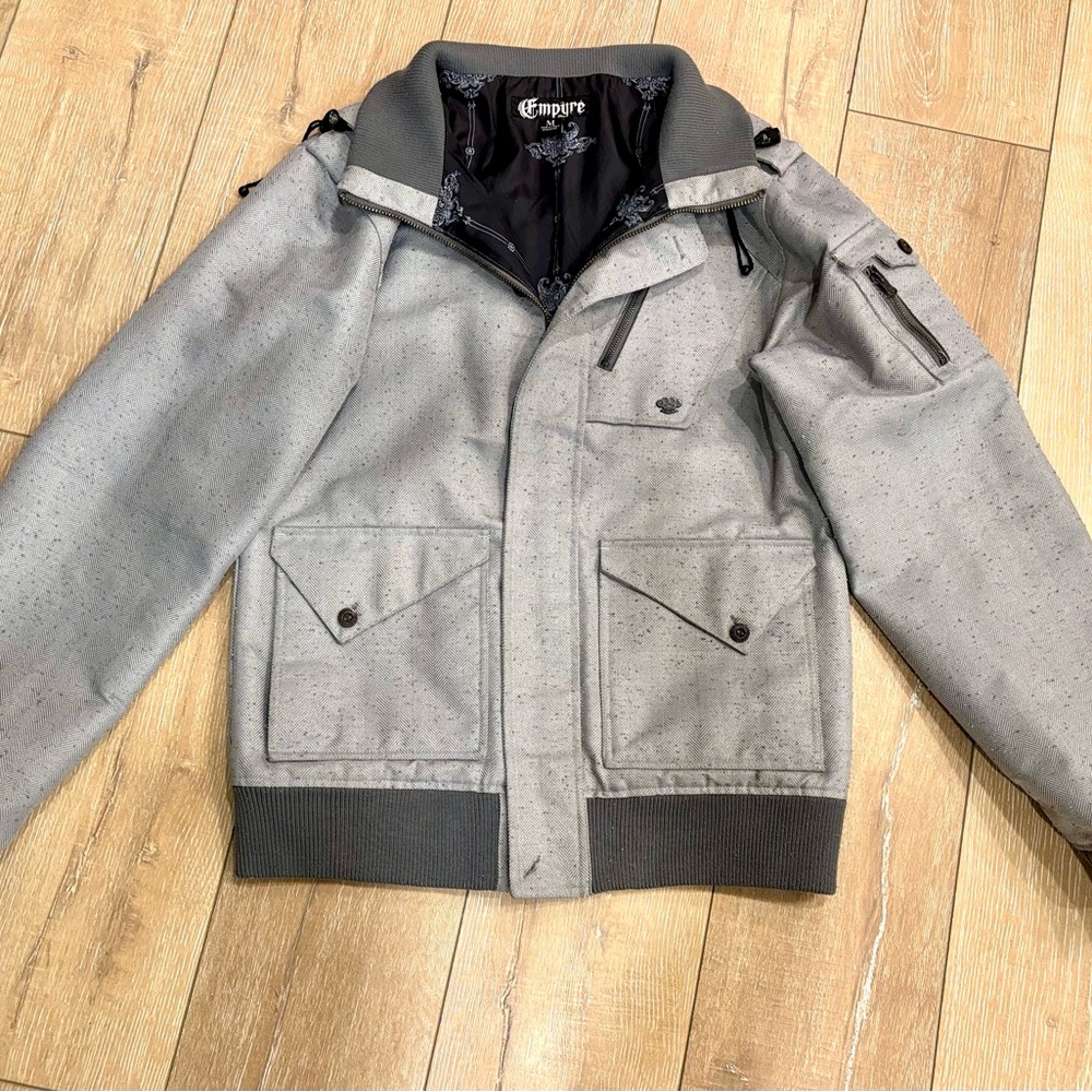 Empyre Gray Bomber Heavy Snow Jacket - image 1